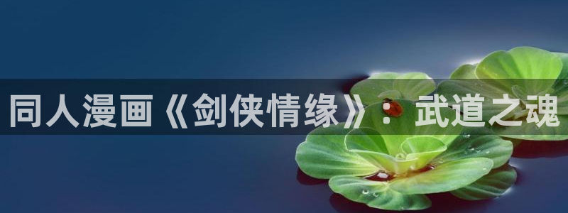 香漫蛙：同人漫画《剑侠情缘》：武道之魂